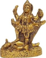 Purpledip žalvario stabas Durga (Kali, Parvati arba Adishakti): reta kolekcinė statulėlė (12411)