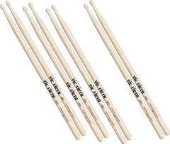 Vic Firth American Classic serijos būgnų lazdelės - 5B - American Hickory - medinis galiukas - natūralios - 4 poros, vertinga pakuotė