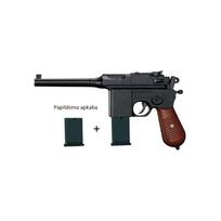 Mauser metalinis airsoft pistoletas su papildoma apkaba - 6mm BB