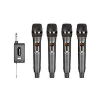 BEVIELIŲ MIKROFONŲ SISTEMA SU 4-IAIS RANKINIAIS MIKROFONAIS acemic Q4/M1 Wireless Microphone 4 Channel UHF 660-690 MHz