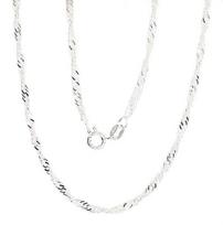 Sidabrinė grandinėlė „Singapūras“ 2.5 mm, diamond-cut, 925°, 55 cm