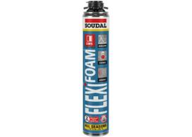 Putos montavimo Soudal Flexifoam Gun, elastingos, 12 vnt + pistoletas, 750 ml