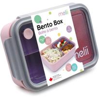 Melii Bento Box priešpiečių dėžutė Pink, Purple, Gray 1250 ml