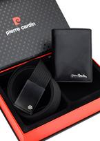 Vyriška odinė piniginė Pierre Cardin, RFID, juoda 623206