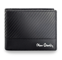 Vyriška odinė piniginė Pierre Cardin, juoda, RFID apsauga 423706