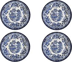 "Churchill Royal Wessex Tonquin Blue Chelsea" vakarienės lėkštės, 10 colių, pagamintos Anglijoje, 4 vnt.