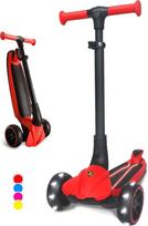 "Kicknroll Scooter Children 3 Years" - vaikiškas paspirtukas nuo 3 metų - sulankstomas paspirtukas vaikams su 4 reguliuojamais aukščiais, LED ratukais, apšviesta lenta - triratis paspirtukas berniukams mergaitėms