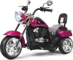 FANTASK vaikiškas elektrinis motociklas su reguliuojamais žibintais, triratis elektrinis motociklas su garsu, klaksonu, galinio vaizdo veidrodėliu, pedalais, greitis 2,5-3 km/val.