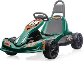 FEBER - "GO Kart" 12V "Formulės 1" vaikiškas automobilis, žalias, sportinio stiliaus, 2 greičio 3-5km/h, saugus, skirtas 3-5 metų berniukams ir mergaitėms (FEN15000)