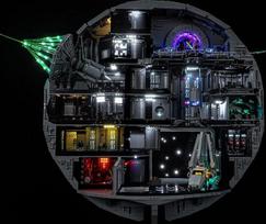 LED apšvietimo rinkinys, suderinamas su "Lego 75419 Death Star" (ne modelis), dekoracijų apšvietimo rinkinys, suderinamas su "Lego Death Star" kūrybiniu žaislu