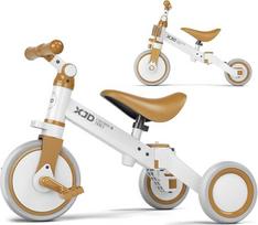 XJD 3-in-1 balansinis dviratis triratis, vaikiškas triratis nuo 1 metų, balansiniai dviračiai su reguliuojama sėdyne ir vairu, vaikštynė su nuimamu pedalu, vaikiškas dviratis nuo 1-3 metų berniukams mergaitėms