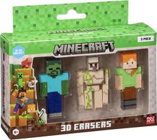 P.m.i. Kids World MINECRAFT 3D ERASERS - 3 PACK VER.C