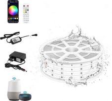 30 m "WiFi" RGB LED juosta, atspari vandeniui, IP67 LED juosta lauke, 24 V lauko LED juosta, suderinama su "Alexa", LED juosta lauke, skirta lauko apšvietimui, pavėsinei, pavėsinei