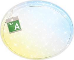 BRILONER - EEK A LED lubų šviestuvas su nuotolinio valdymo pulteliu, reguliuojamas apšvietimas, naktinė šviesa, nuo šiltai baltos iki šaltai baltos spalvos, LED šviestuvas, lubų šviestuvas, svetainės šviestuvas, virtuvės šviestuvas, lubų apšvietimas, 48 x