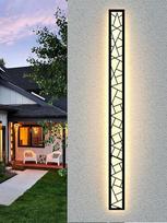 LED ilgas sieninis šviestuvas IP67 vandeniui atsparus sieninis šviestuvas LED ilgas sieninis šviestuvas Villa vidaus lauko sieniniai žibintai antracito ilgas sieninis šviestuvas lauko sodo sieninis apšvietimas garažas terasa 150 cm šilta šviesa