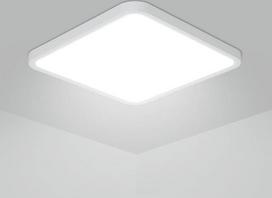 LED lubų šviestuvas 40 cm skersmens, 42 W plokščias kvadratinis lubų šviestuvas, IP44 atsparus vandeniui, 6500 K 3980 LM šaltai baltos spalvos šviestuvas, skirtas svetainei, miegamajam, vonios kambariui, virtuvės šviestuvui, prieškambariui