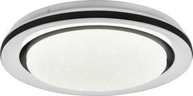 Reality Leuchten Cartida R67244000 LED lubų šviestuvas plastikinis baltas su 17 W LED spalvą keičiančiu nuotolinio valdymo pulteliu "Starlight
