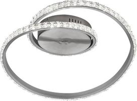Reality Leuchten Ruby R62021105 LED lubų šviestuvas iš šukuoto aliuminio su 19 W LED nuotolinio valdymo reguliatoriumi, keičiančiu spalvą
