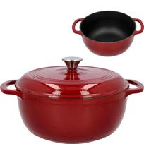 Emaliuotas ketaus puodas, BROWIN, 330543, 5.8 L, bordo