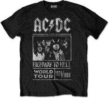 Rock AC/DC Highway to Hell World Tour 1979/1980 Marškinėliai, Dydis: L