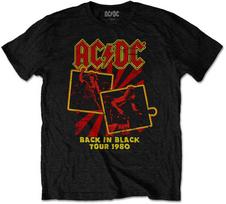 Rock AC/DC Back in Juodas Tour 1980 Marškinėliai, Dydis: XXL