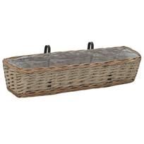 Balkono loveliai, 2vnt.，Gėlių dėžė，Gėlių vazonas, 80cm, pinti, su PE įdėklu CFE56587