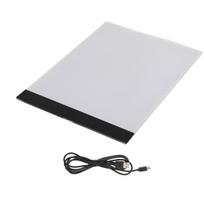 LED Light Box Tracer Efektyvus šviesos perdavimas Minkšta balta šviesa USB įkrovimas Itin plonas A4 piešimo padėklas trafaretui