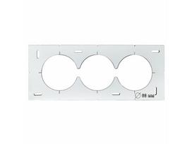 Šablonas - trafaretas skylių rozetėms gręžimui Ø68 x 3 mm, Sendi Nova