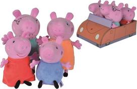 Simba Mascot rinkinys Peppa Pig George Mom Dad Pig automobilyje