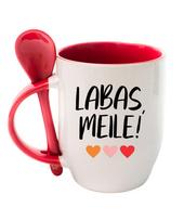 Puodelis su šaukšteliu „Labas, meile!“