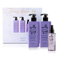 Saphira plaukų priežiūros priemonių rinkinys Glossy Blonde Trio, SAFGBTBOX