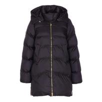 Pūkinė striukė moterims, Juoda, Calzone coat
