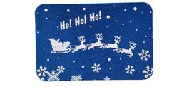 Durų kilimėlis RICCO Xmas, HO HO HO, 40 x 60 cm, 100% poliesteris, mėlynas, 870-001