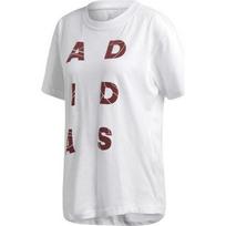 Adidas Performance Sid Vibe Letter Fashion Comfortable Short Sleeve T-Shirt Women Tops White DJ1616 2XL