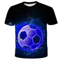 2023 M. Vaikų Mados Futbolo 3D Marškinėliai Su Futbolo Spaudiniu Berniukui Mergaitei Laisvalaikio Marškinėliai 4-14 M. Paaugliams Vaikams Šaunūs Drabužiai Viršutiniai Drabužiai 100