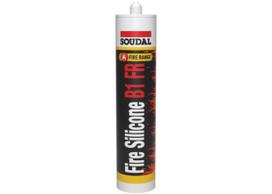 Hermetikas Soudal Fire Silicone B1 FR, ugniai atsparus, 300 ml