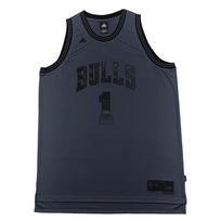 Adidas X NBA Bendradarbiavimas Chicago Bulls Swingman Gerbėjų Leidimas Derrick Rose Krepšinio Marškinėliai Unisex marškinėliai Tamsiai Pilki 7643A-328-K91062 2XL