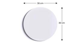 Apvali magnetinė lenta Wheel, balta, 30 cm