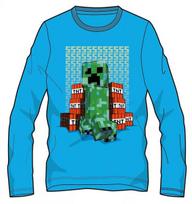 Marškinėliai berniukams Minecraft, mėlyni