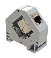 Kampinis adapteris RJ45 keystone lizdui (montuojamas ant DIN bėgelio)