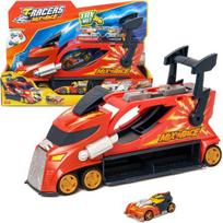 Mašinėlė Magic Box T-Racers Mix'N Race Thunder Truck su paleidimo įrenginiu 3in1, raudona