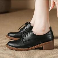 Med-aukštakulniai Oksfordo batai Moteriški raišteliais sportbačiai Vienspalviai odiniai Brogues Moteriški universalūs Loafers Biuro suknelės plokščiapadžiai Moterys 35