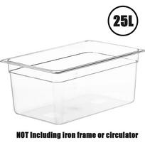 25L Sous Vide indas, didelės talpos, panardinamiems cirkuliatoriams, maistui tinkamas, restorano, namų naudojimo priedas 25L