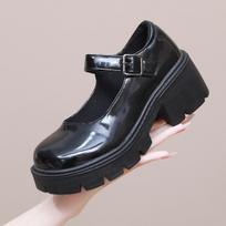 Women Mary Jane Shoes Vintage Girls Platform Pumps High Heels Platform Lolita Shoes Japanese Style College Sweet Student Shoes 37
