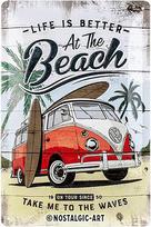 Nostalgic Art 22277 vw bulli vintage beach retro skardinis ženklas | sienos plokštelė | sienos dekoracija | metalas | 20 x 30 cm, 20 x 30 x 0.2 cm