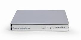 Optinis įrenginys Optinis Diskas - GEMBIRD DVD-USB-021-SV Išorinis USB DVD Diskų Skaitytuvas 24x CD 8x DVD Sidabrinis