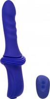 Vibratorius Calexotics Sex Machine Ridged Thruster, mėlynas