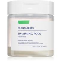 EQQUALBERRY Swimming Pool Toner Pads eksfoliaciniai diskeliai drėkinamojo poveikio 70 vnt.