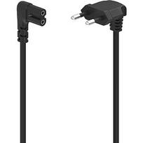 Hama Power Cord, 2-pin 90°, 3 m, black - Power cable 00223284