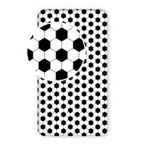 Juodos ir baltos spalvos iš medvilnės viengulė vaikų patalynė su guma 90x200 cm Football – Jerry Fabrics